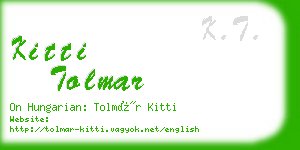 kitti tolmar business card